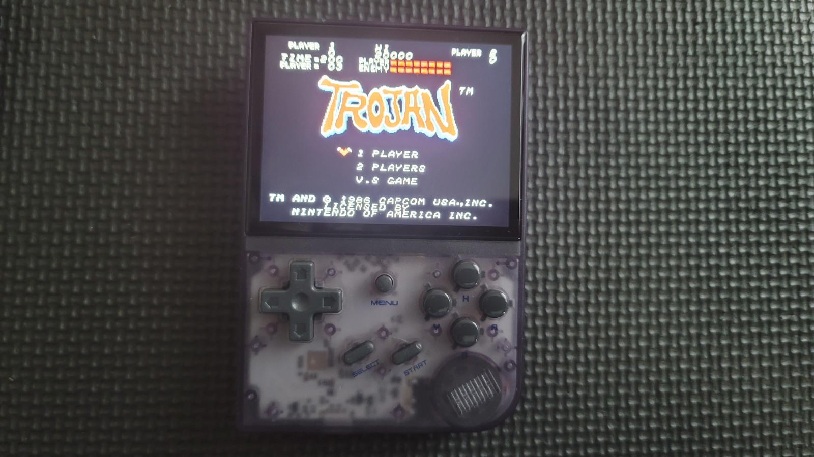 ANBERNIC RG35XX (TRANSPARENT PURPLE) GARLIC OS (16GB GAME CARD) EXTRAS (GXRG)