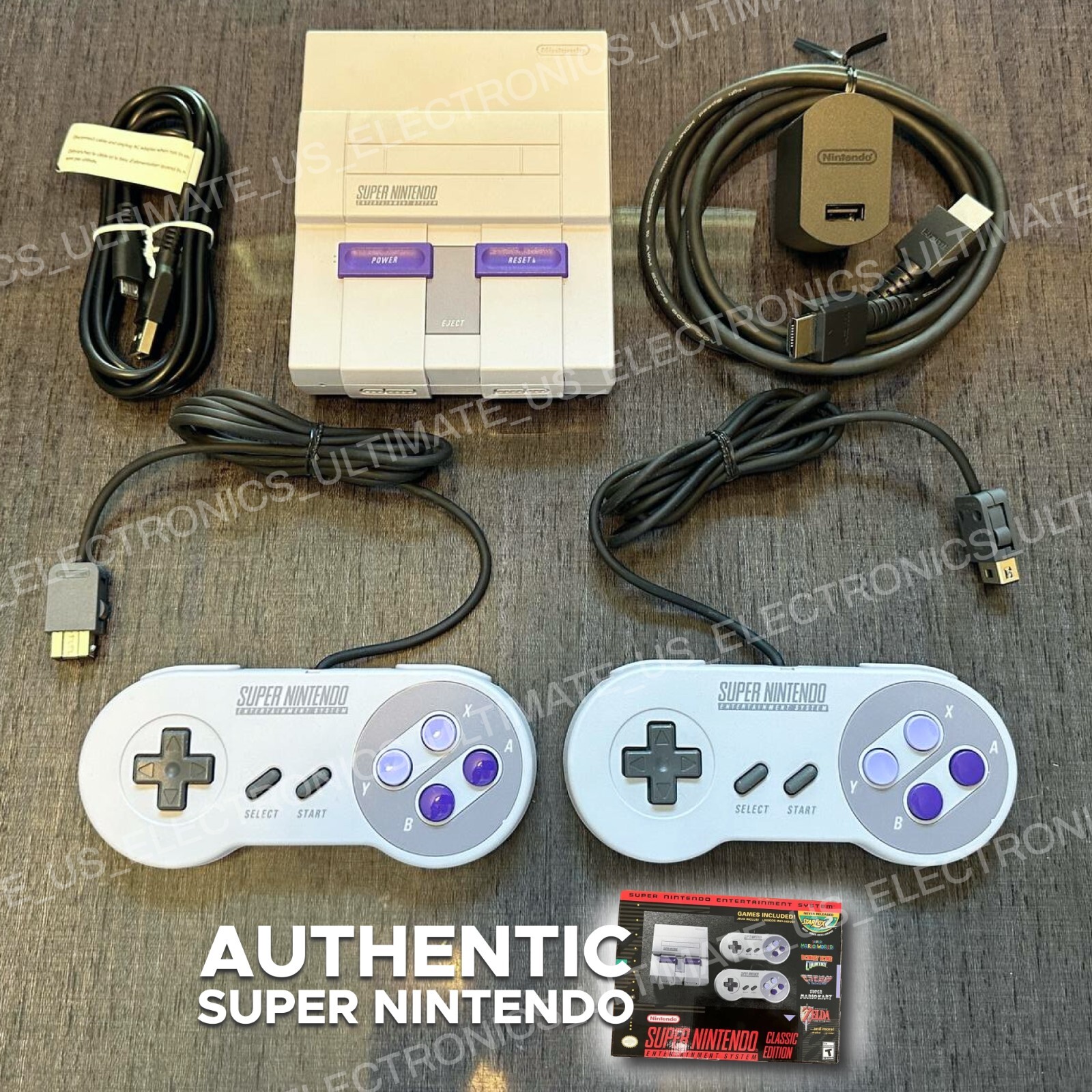 Authentic SNES Super Nintendo Classic Mini Super Entertainment System 21 Games