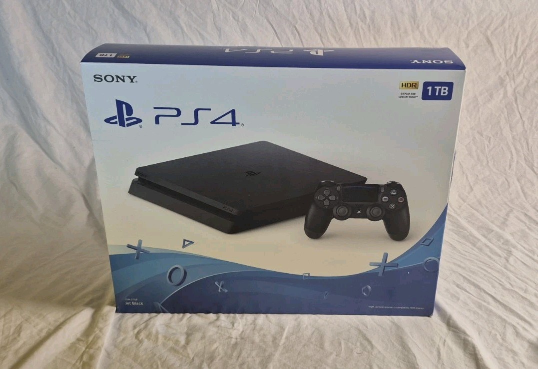 Sony PlayStation 4 Slim 1TB Jet Black PS4 Console – CUH-2215B new open box