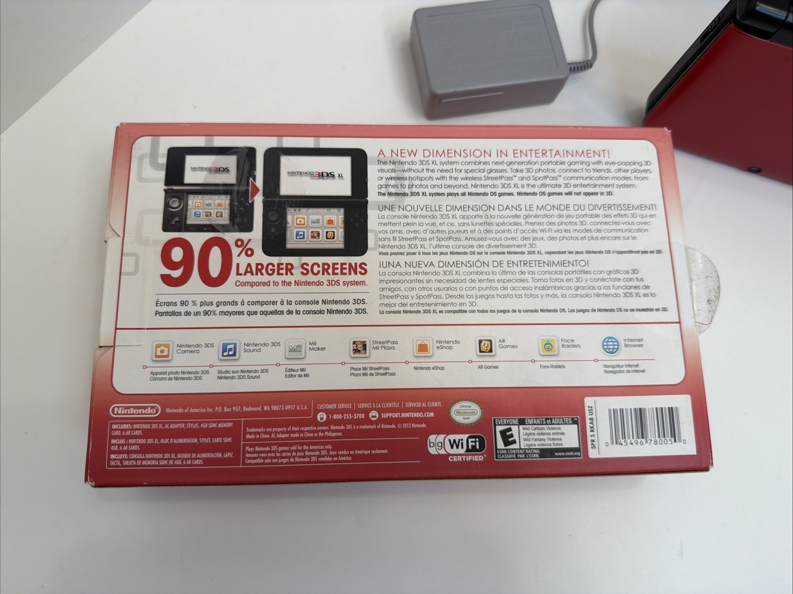 Nintendo 3DS XL Handheld Console – Black and Red – Excellent CIB Complete!