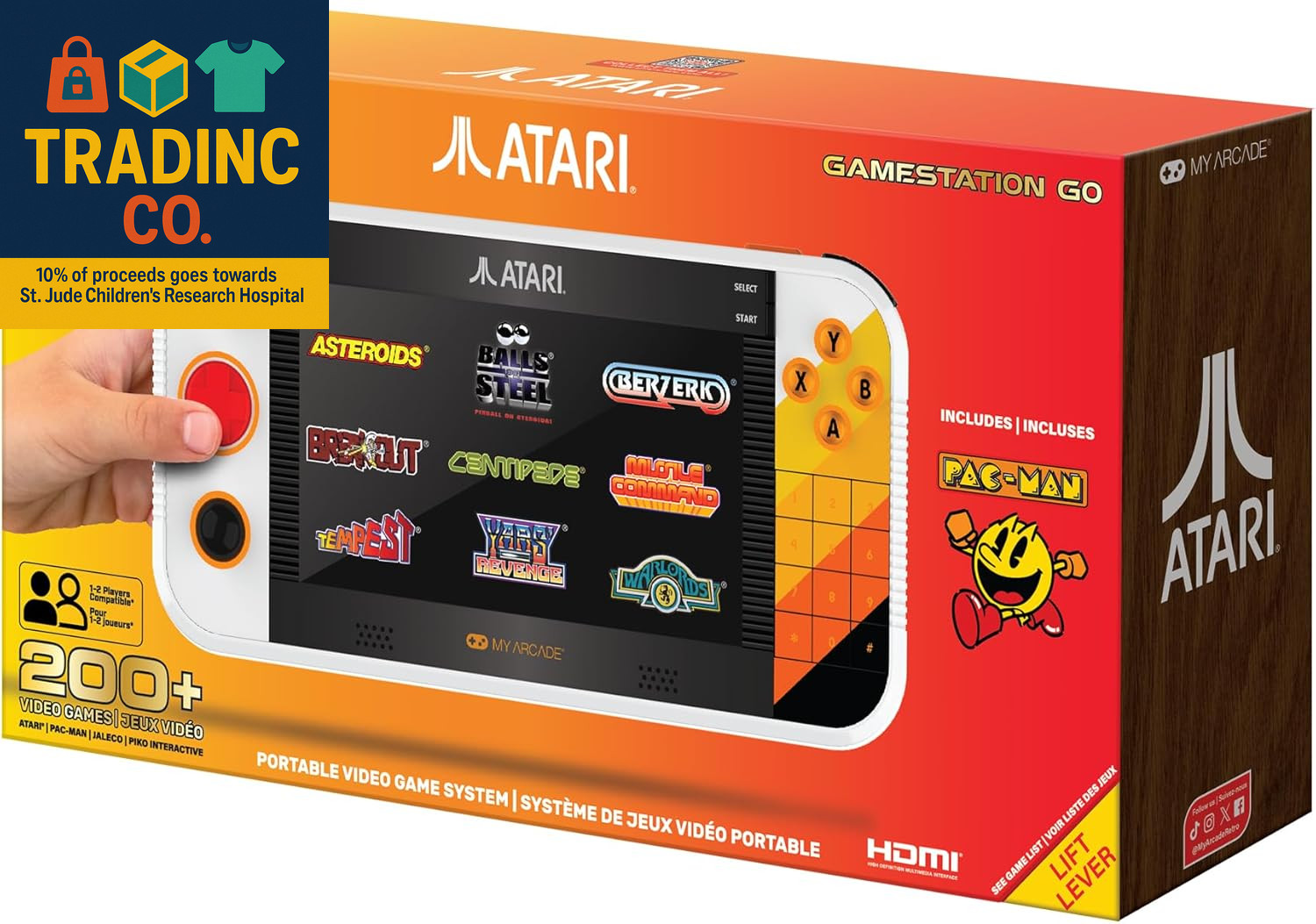 Atari Gamestation Go: Rechargeable Battery, over 200+ Preloaded Retro Video Game