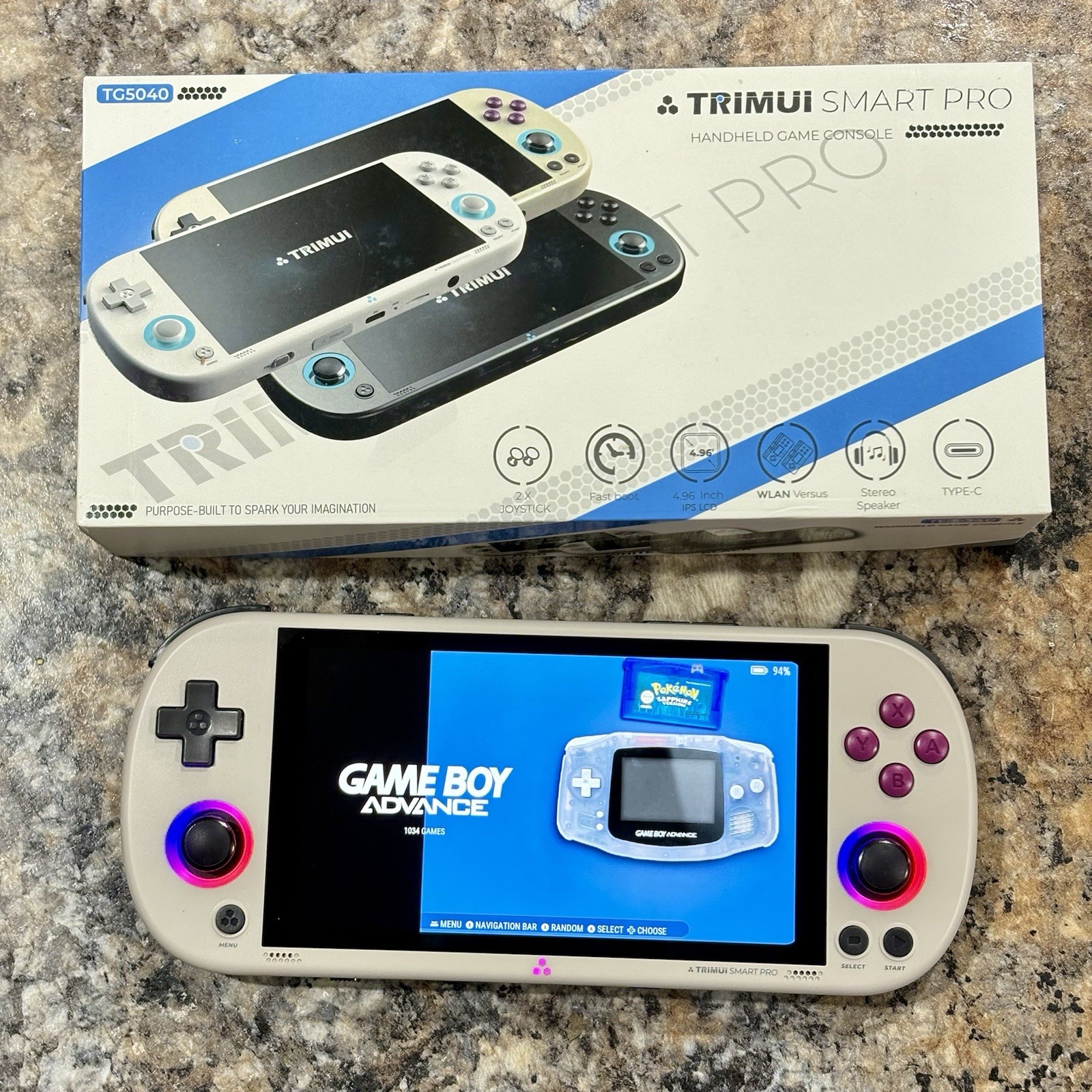 New Trimui Smart Pro Gaming Handheld, New 64GB Card, Custom Loaded Ready To Play