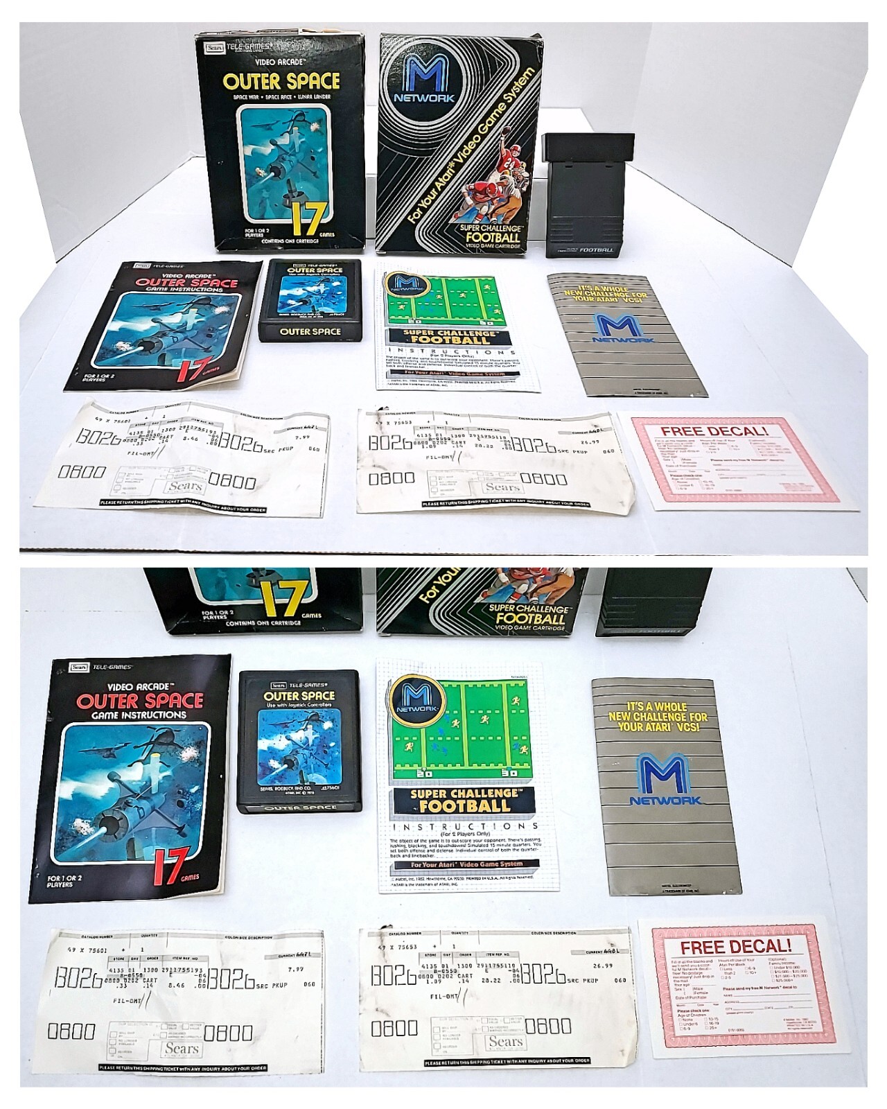 🕹️ $765 RARE 1983 Sears Video Arcade II Console +15 CIB ATARI 2600 GAMES 3 Tix