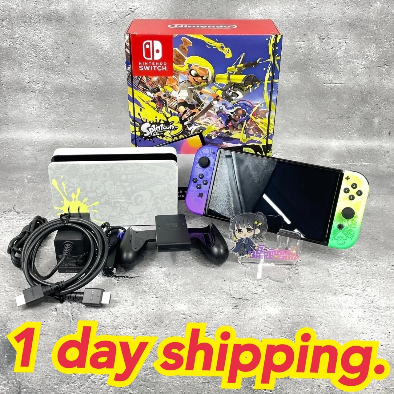 Nintendo Switch 64 GB OLED Console Splatoon 3 Edition Box Used Excellent