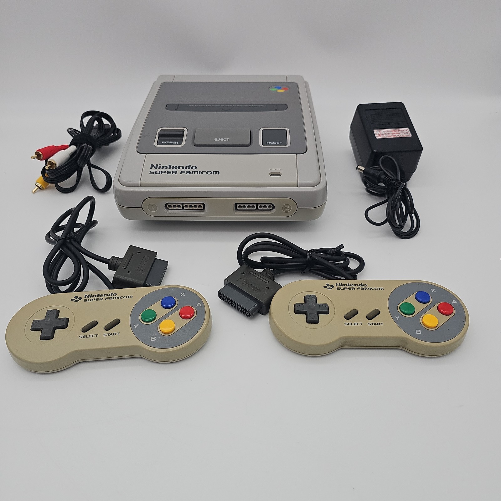 Nintendo Super Famicom Console SHVC-001 Japan SNES Bundle TESTED U.S Seller