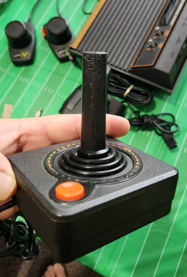 1980’s Atari 2600 Vintage Video Game Console with Controllers and 15 Games