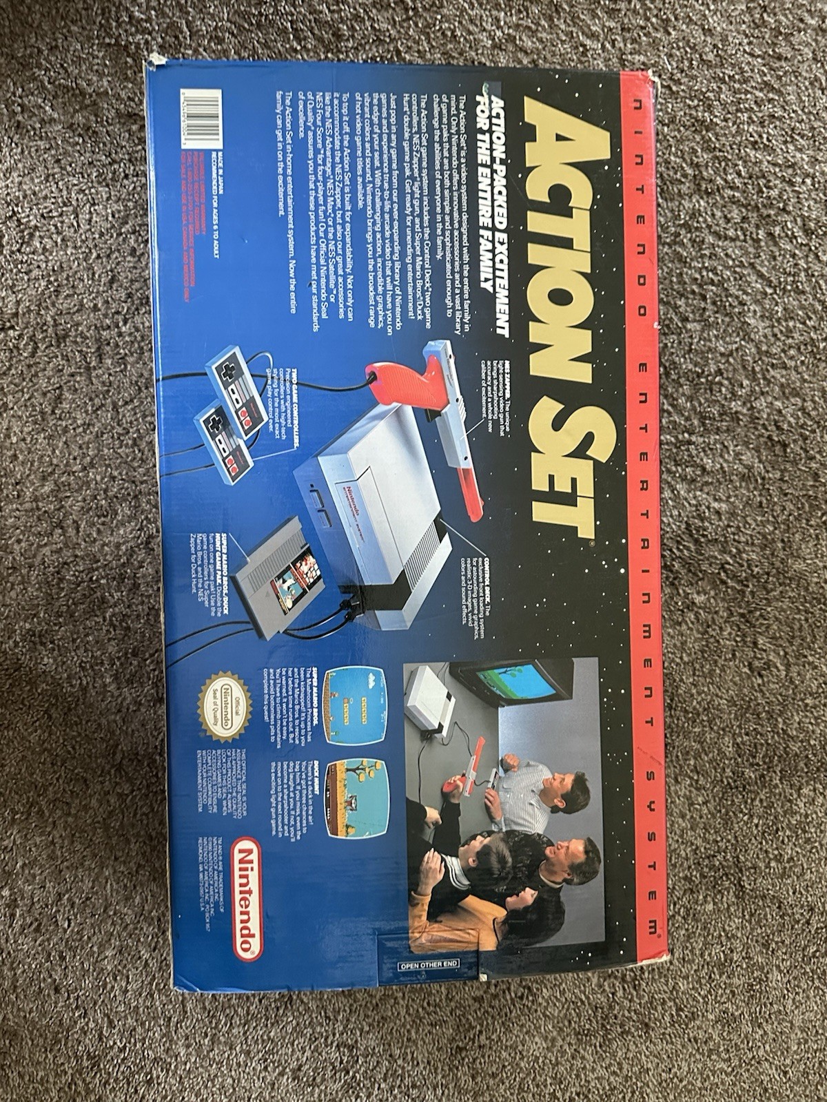 NES Nintendo System Action Set Bundle Complete w/Box NES-001