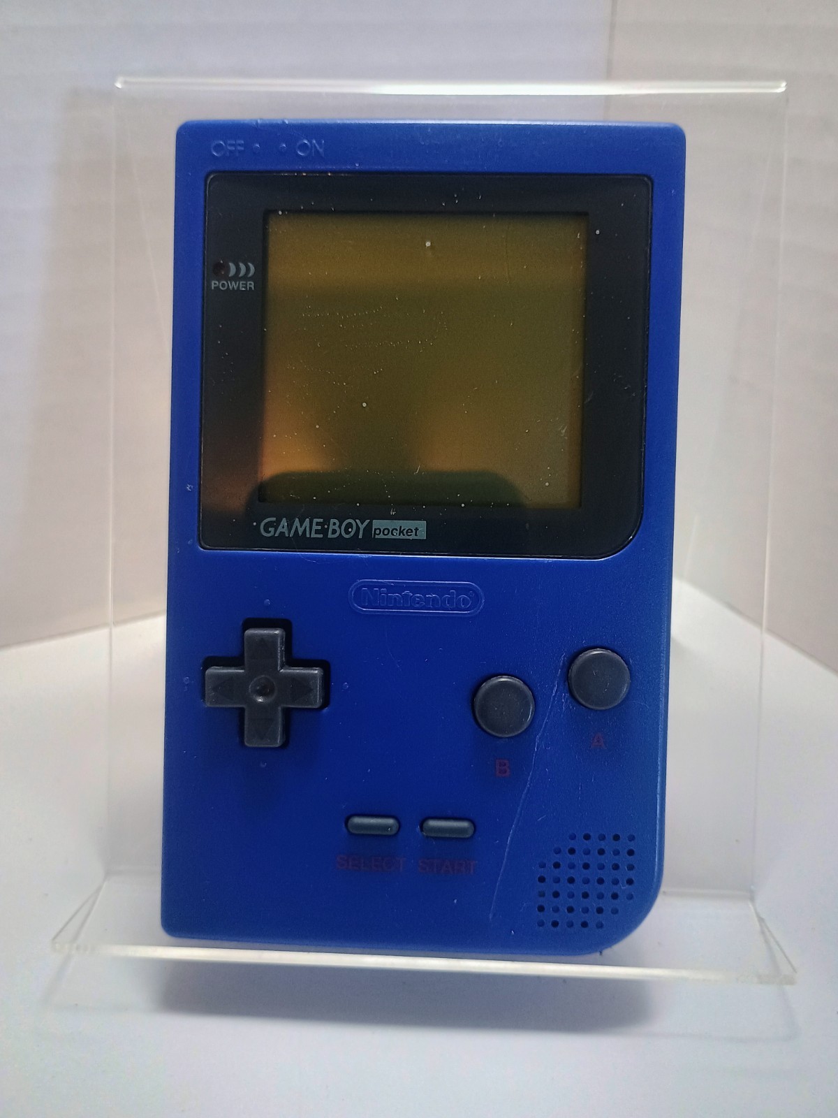 Nintendo Game Boy Pocket Blue Console **Works Missing Battery Cover**