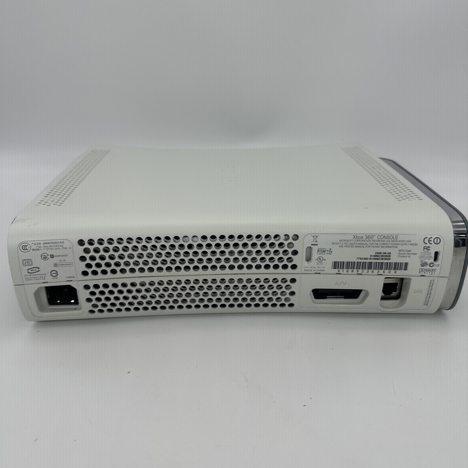 Xbox 360 Launch Console 2006 Xenon With 120 GB HDD No Cables Tested Work