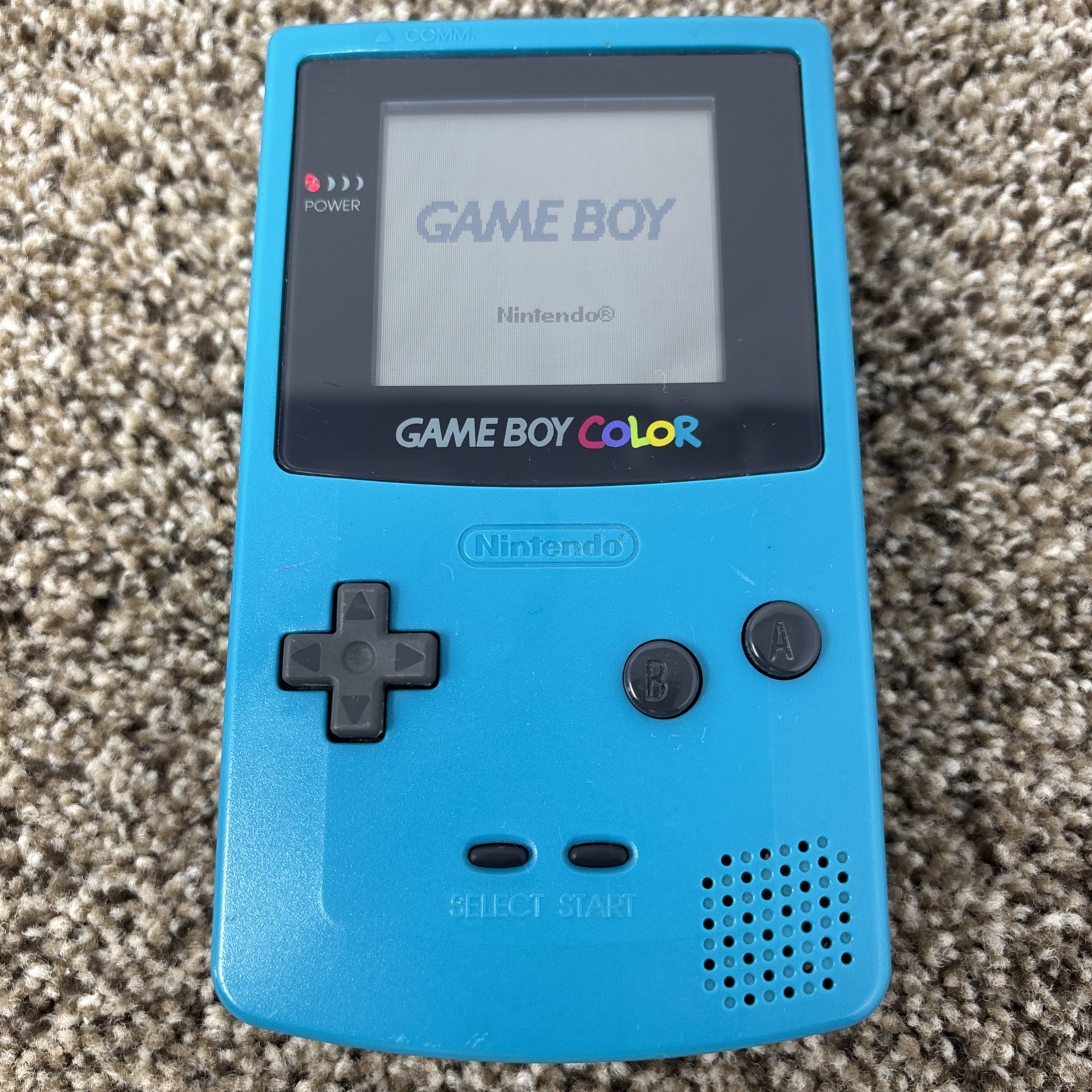 Nintendo Game Boy Color Handheld Game Console Teal Blue Tested