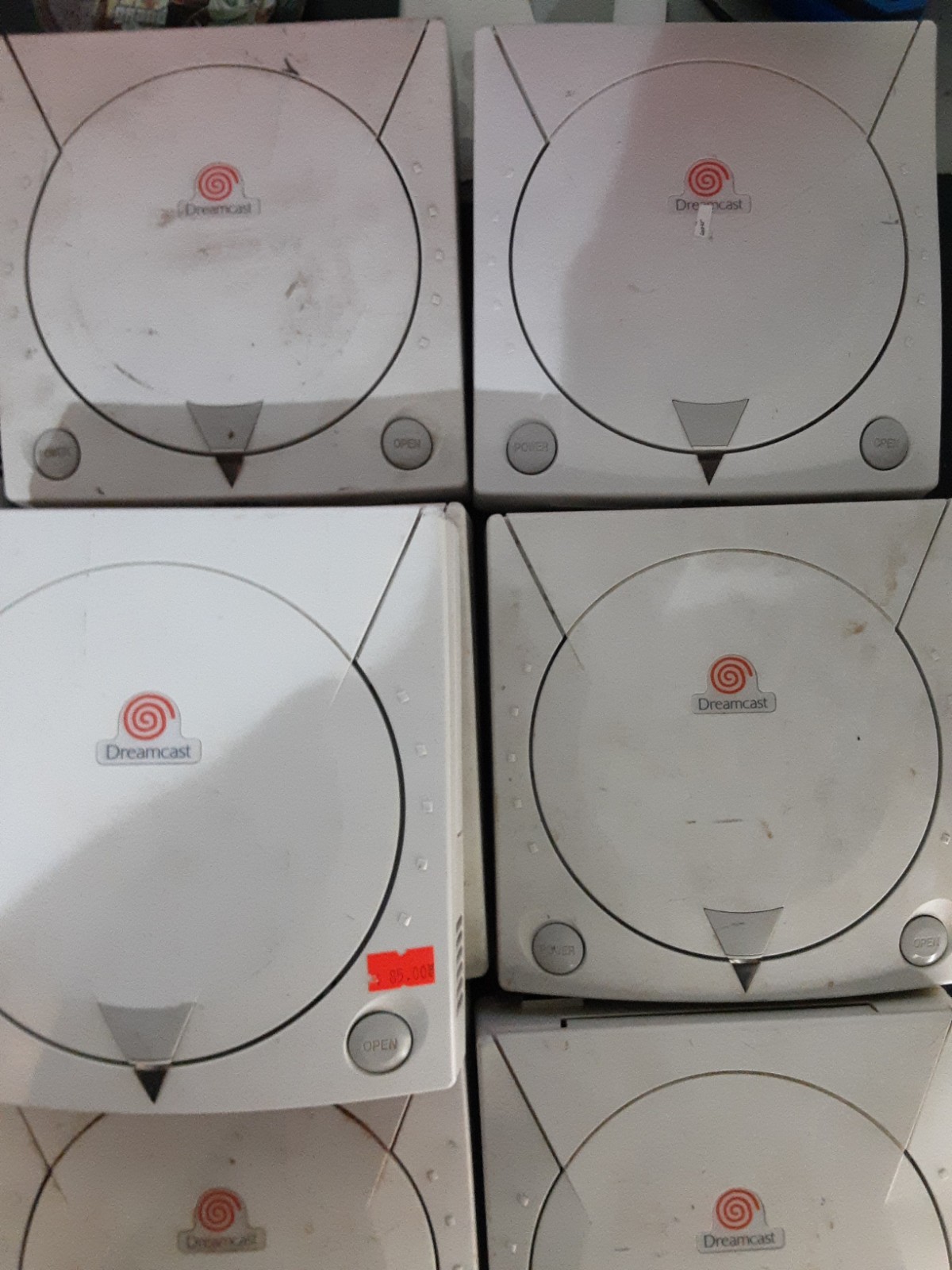 Lot Of 10 Broken Sega Dreamcast Consoles Various Issues