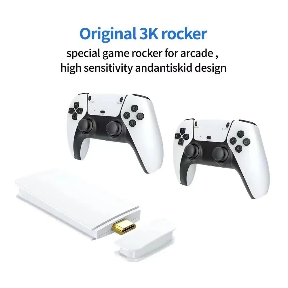 Retro Video Game Console 4K HDMI 20000+ 64G 2 Controller Wireless Game TV Stick