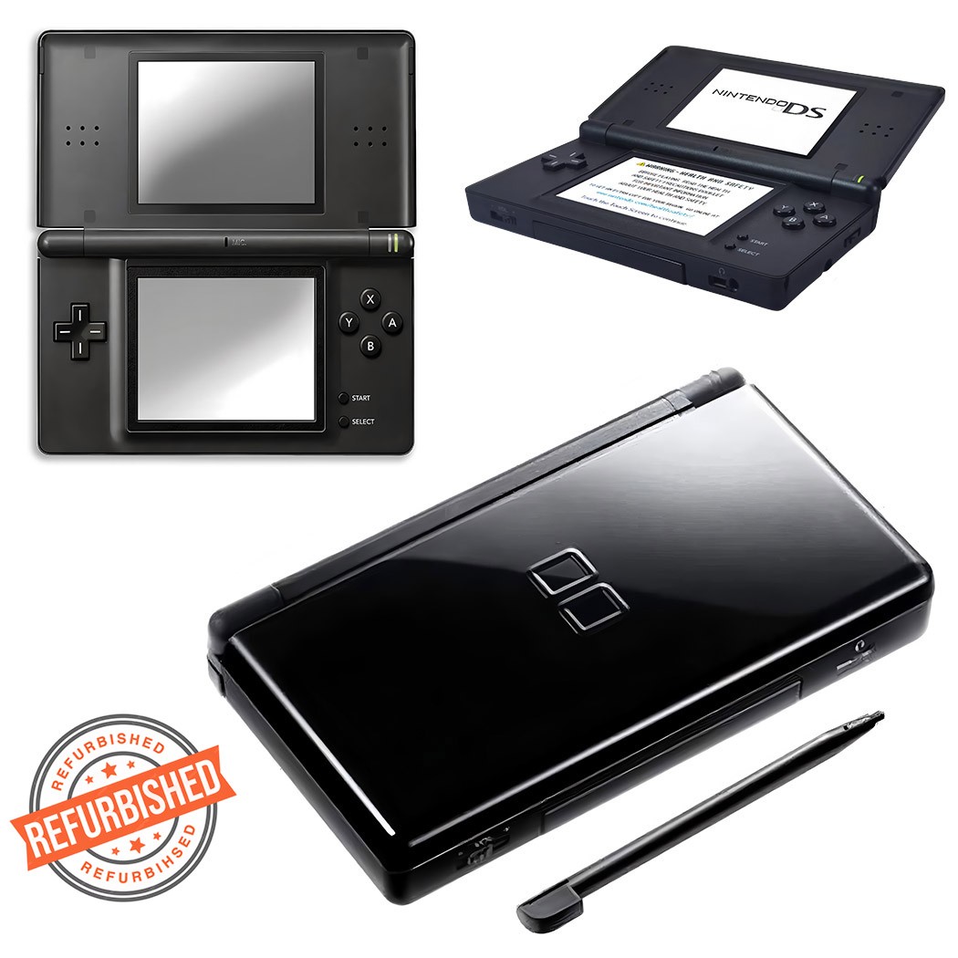 Nintendo DS Lite Console Handheld System Cleaned Tested New Black Case Reneweds