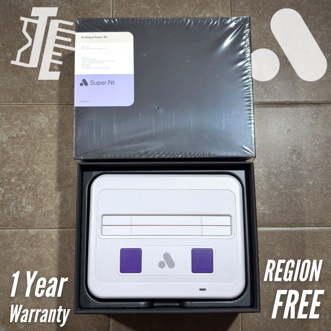 Analogue Super Nt Classic SNES Console Gray Purple Open Box 1 Year Warranty MINT