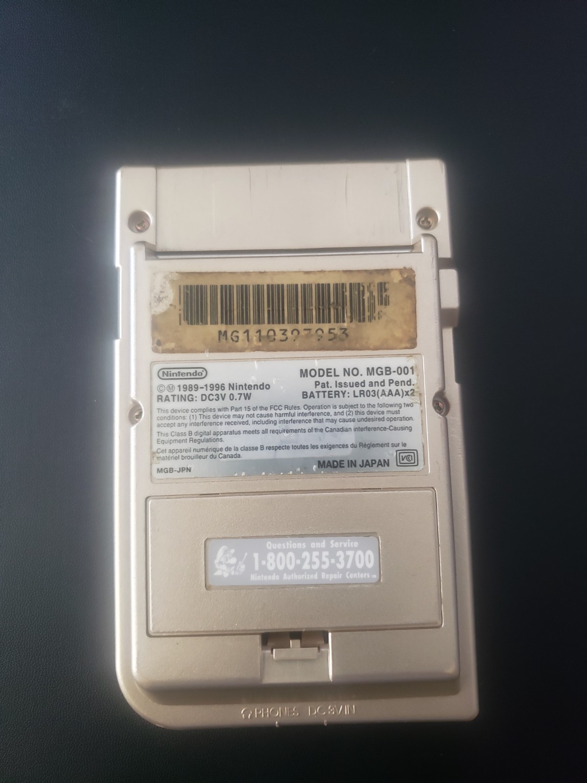 Nintendo Game Boy Pocket Gold Handheld System MGB-001