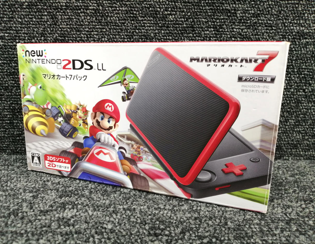 New Nintendo 2DS XL Mario Kart 7 Pack Console With Box Software Not Included