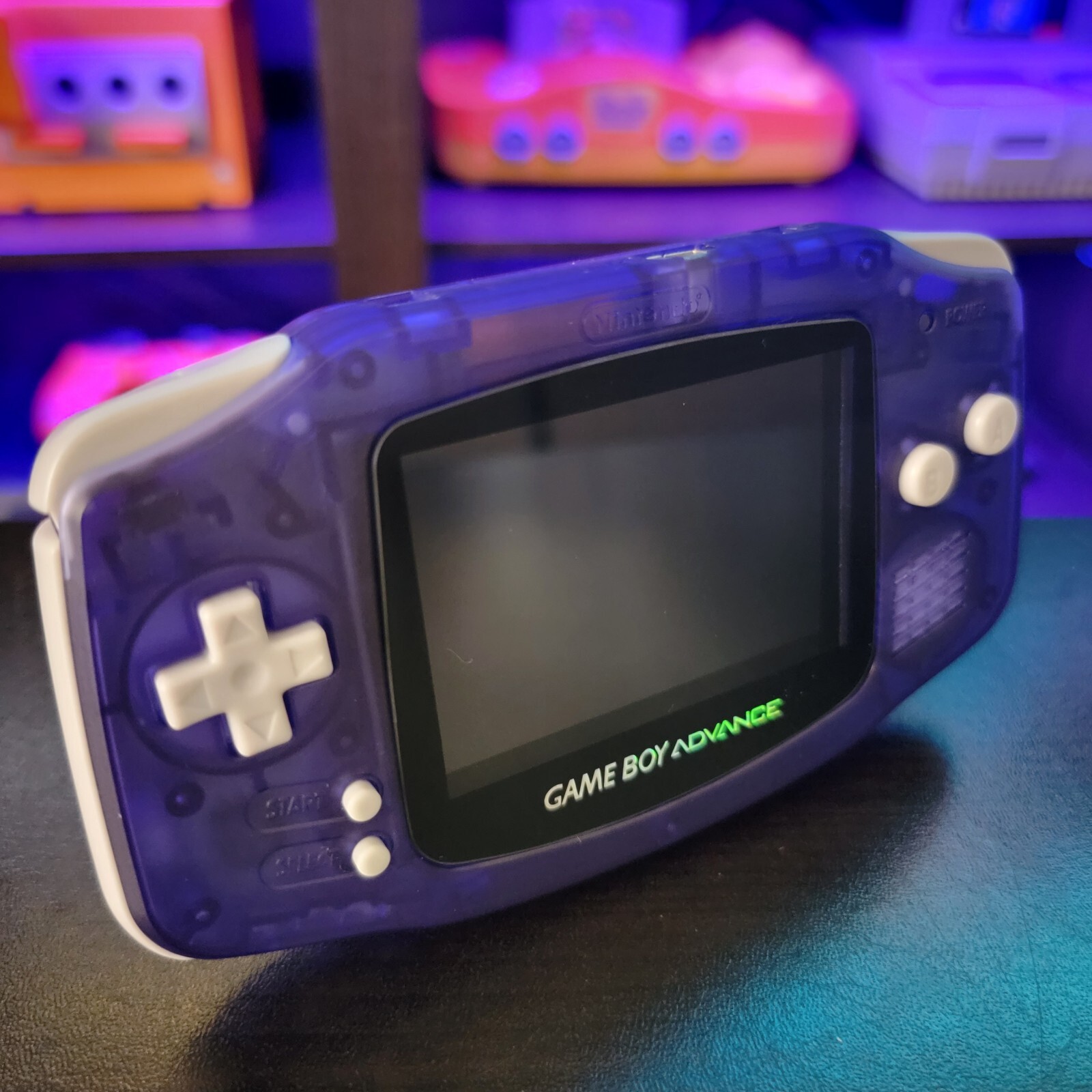 Grape Purple Game Boy Advance GBA iPS LCD USB-C 1800 mAh Rechargeable Battery