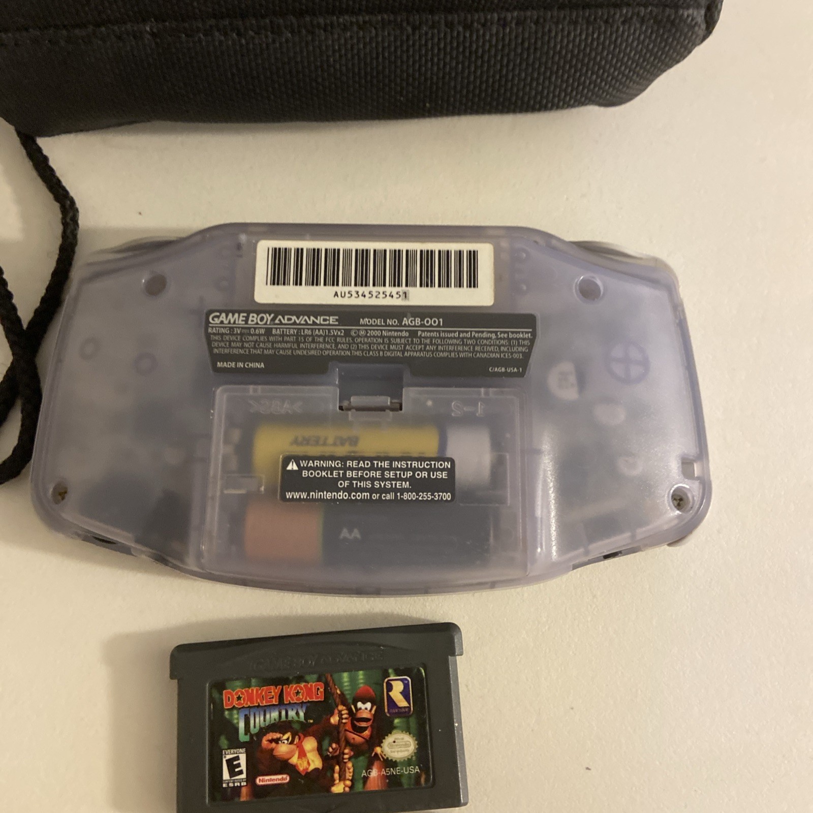 Nintendo Game Boy Advance ago-001 working you buy everything on the pictures
