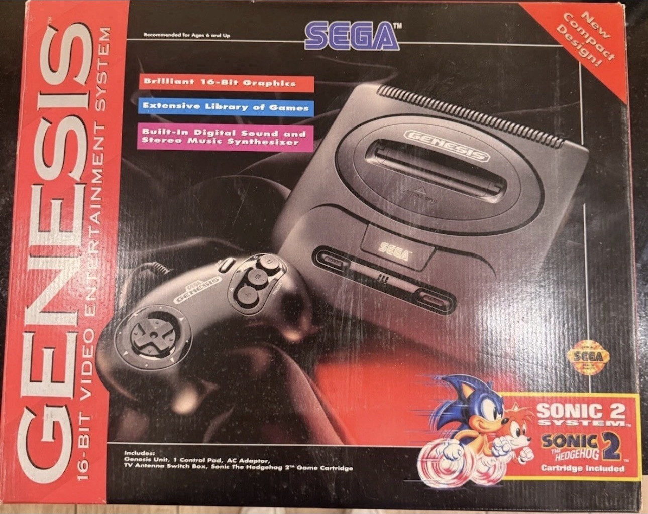 Vintage SEGA Genesis II Gaming System Bundle