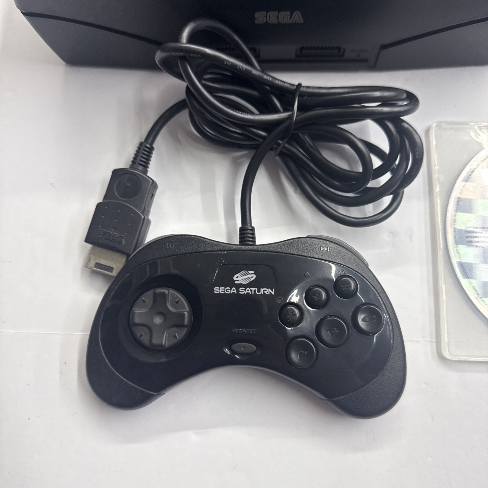 Saturn – SEGA Saturn Black Console Complete W/ Controller Tested #2945