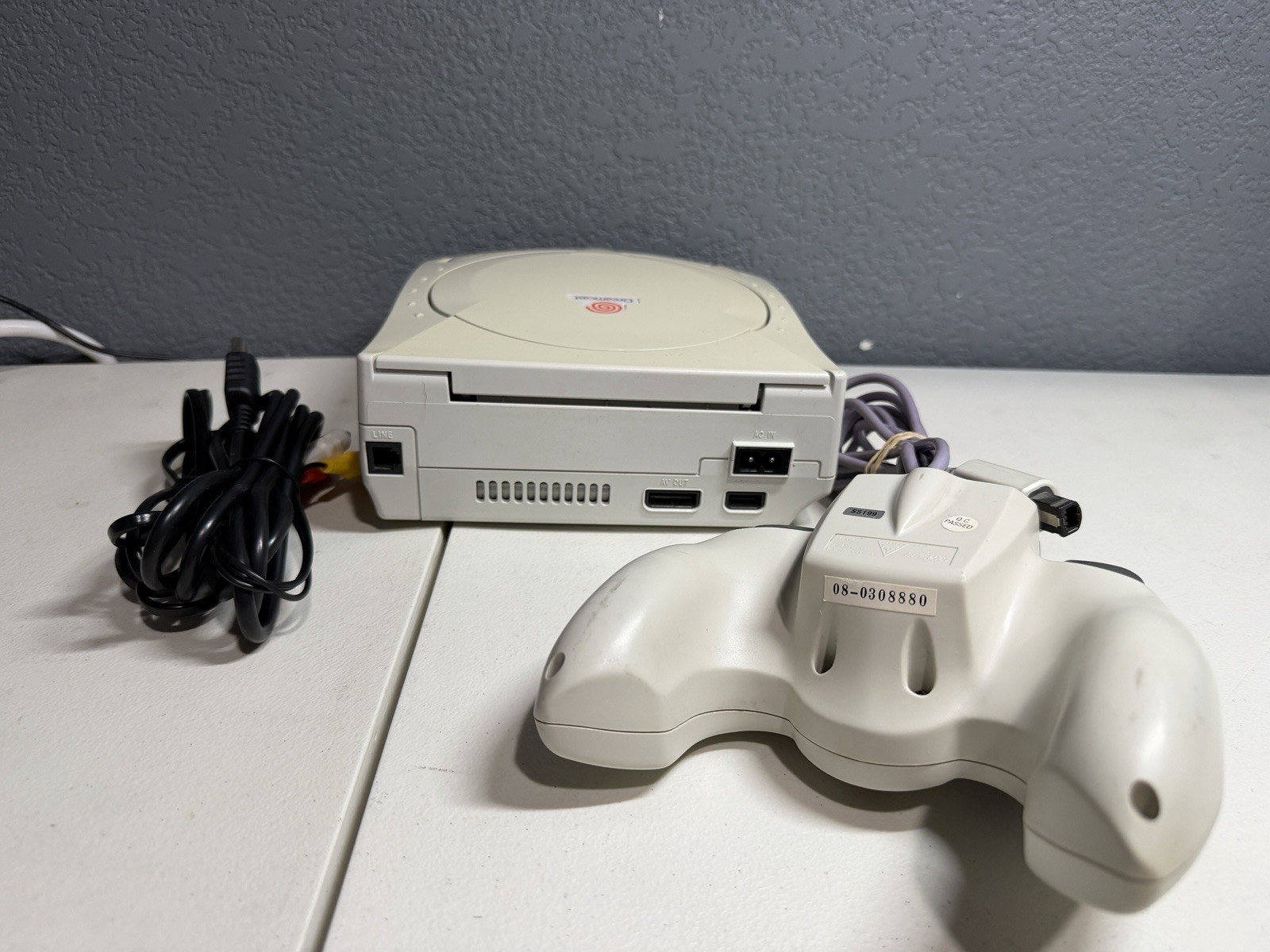 Sega Dreamcast White W/Third Party Controller, Tested/Working
