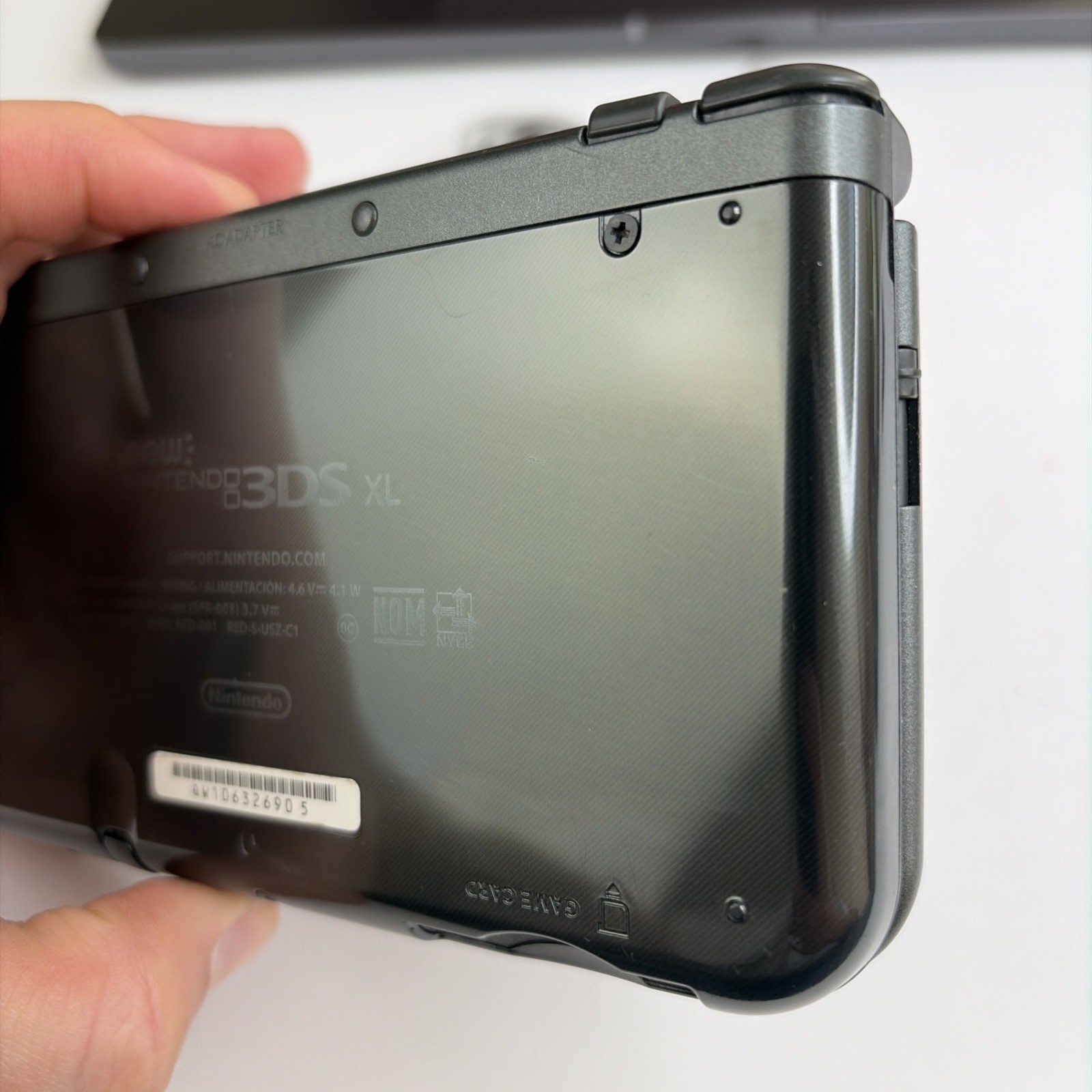 New Nintendo 3DS XL Gray Black Console W Charger Stylus US Version Bottom IPS