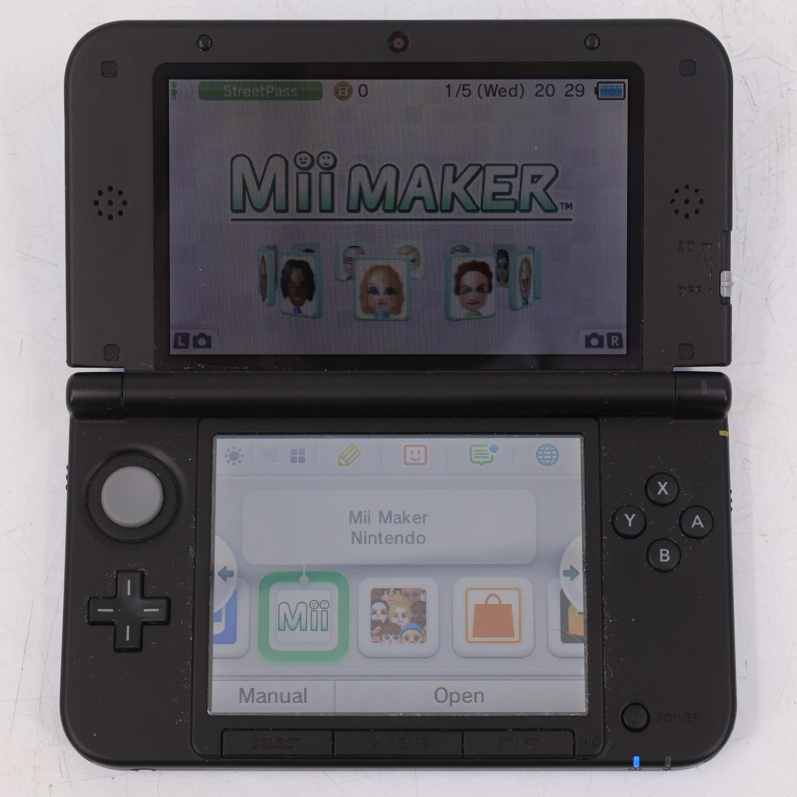 Nintendo 3DS XL Blue Black Console Bundle W/ Box 8 DS Games Charger 4GB SD Card
