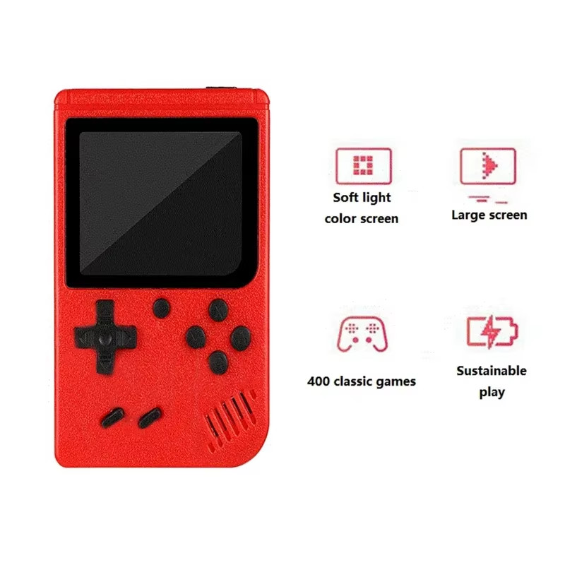 Retro Handheld Game Console 400 Games Rechargeable TV Output Kids Toy Gift