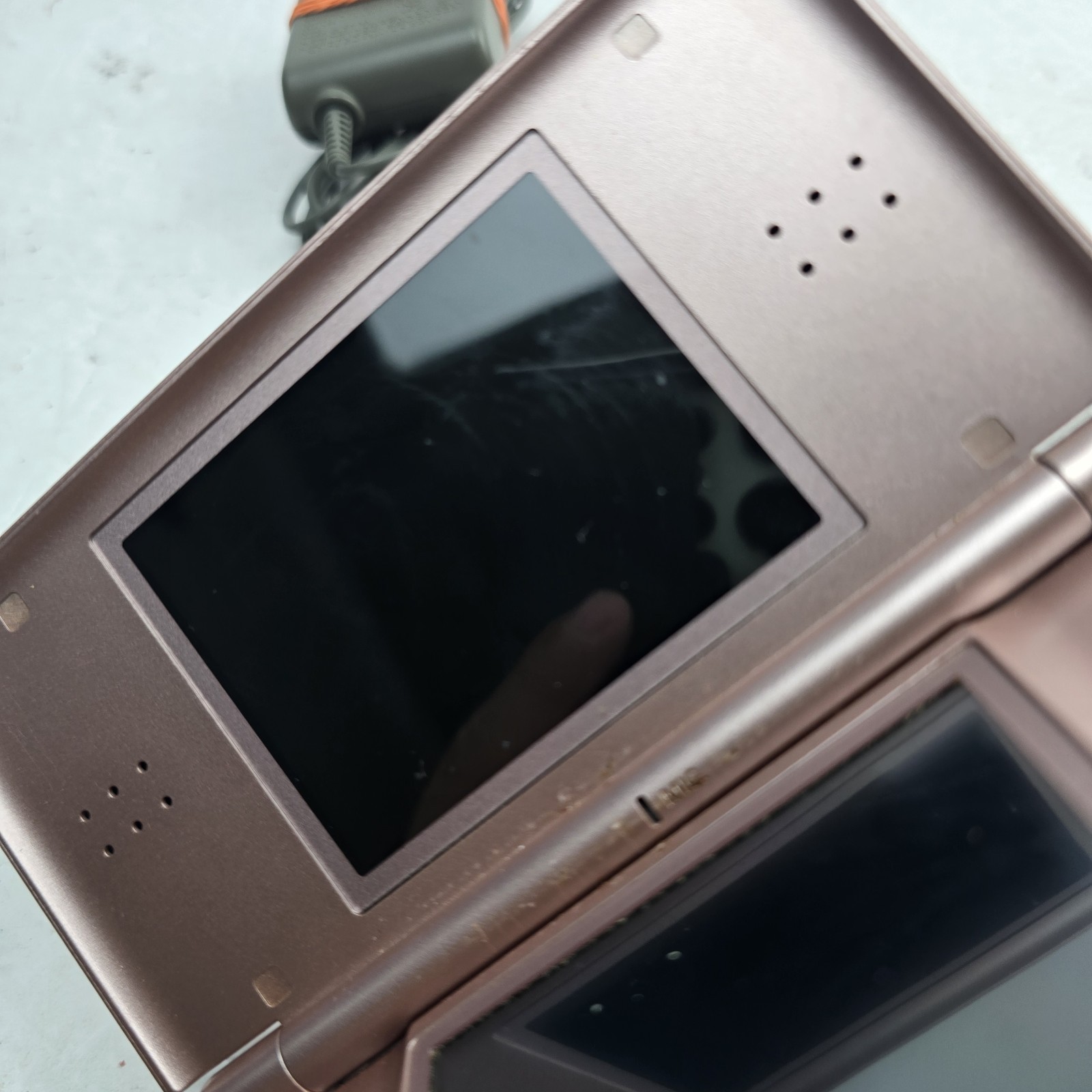 Nintendo DS Lite Metallic Rose Pink Handheld System W/ Charger