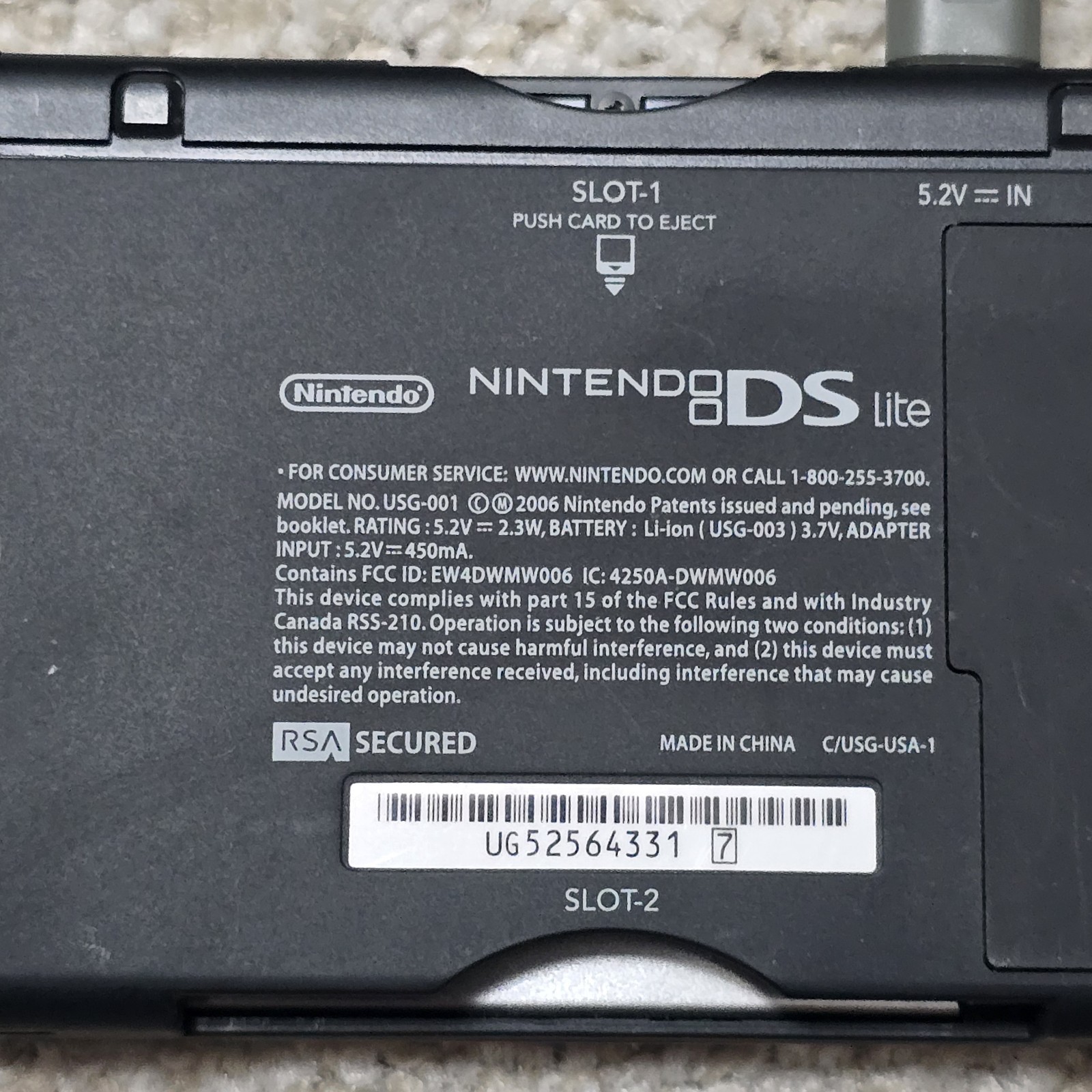 Nintendo DS Lite Red/Black Handheld Console for Nintendo DS