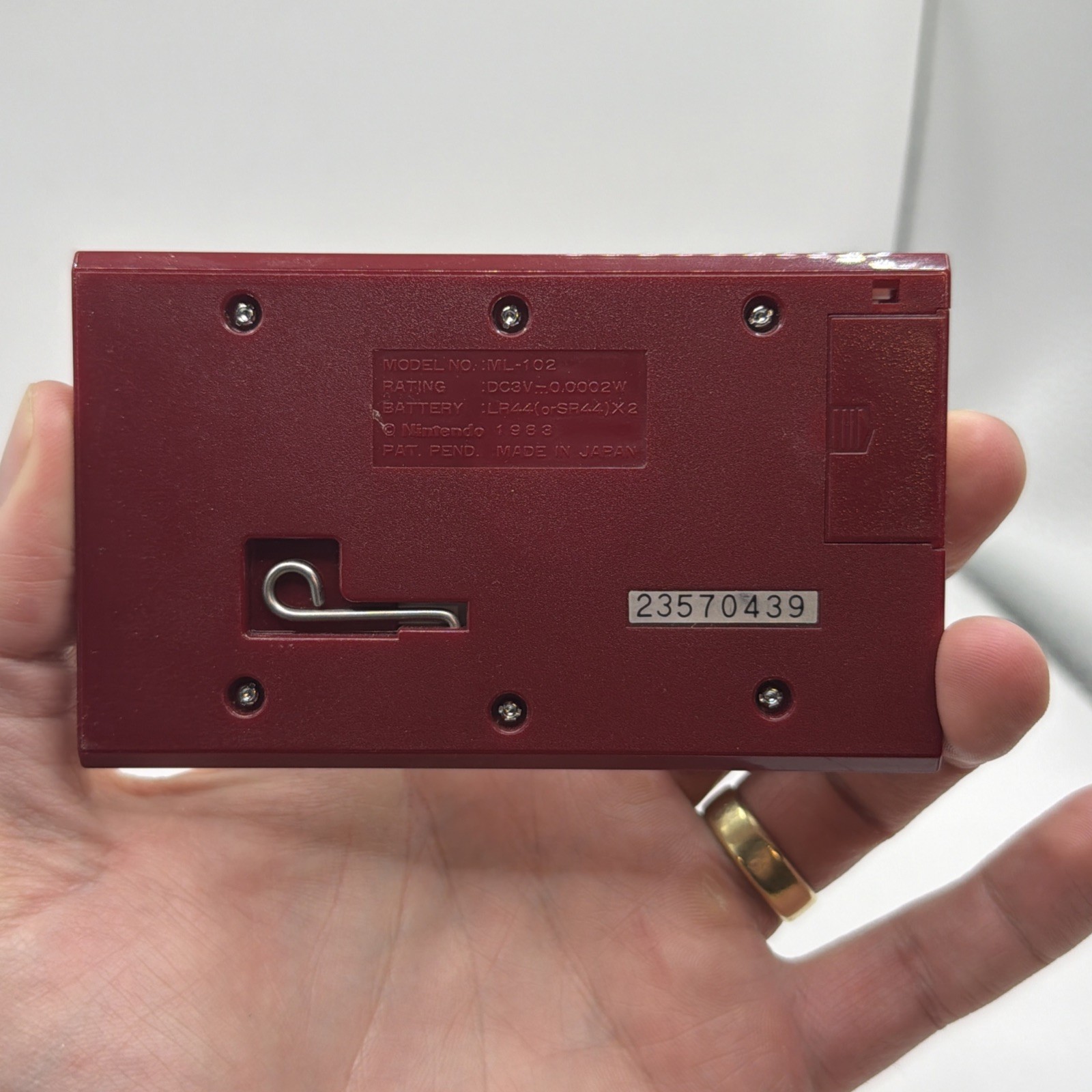 Nintendo Game and Watch Mario’s Cement Factory ML-102, 1983