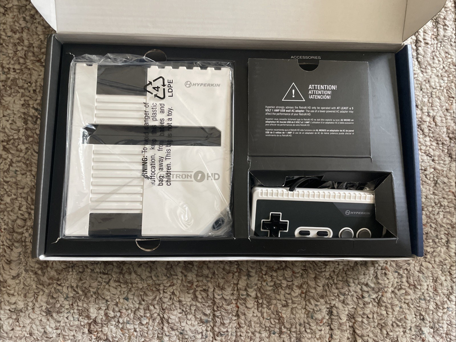 Hyperkin Retron 1 HD Retro Gaming Console for NES Games Controller Cables