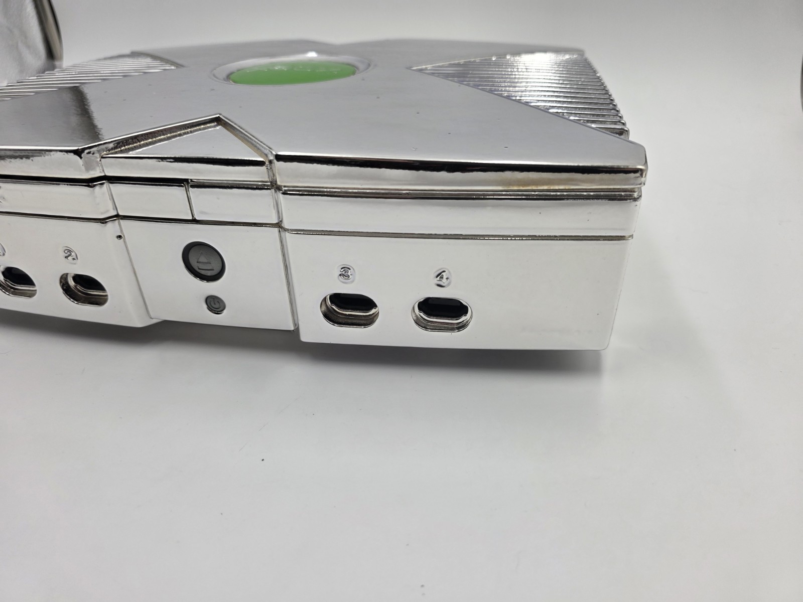 RARE Mirror Chrome Original Xbox Fully Recapped White LEDs Philips DVD Microsoft