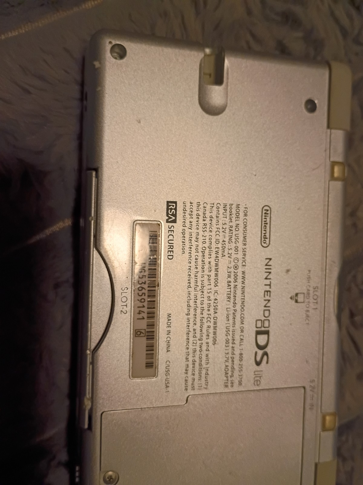Nintendo DS Lite Launch Edition Silver Handheld System And Game TouchMaster