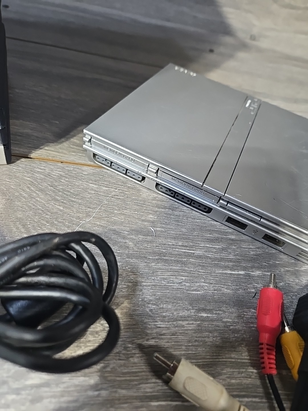 Sony PS2 Slim SCPH-79001 Silver Console 20 Game Bundle Controller Cables Tested