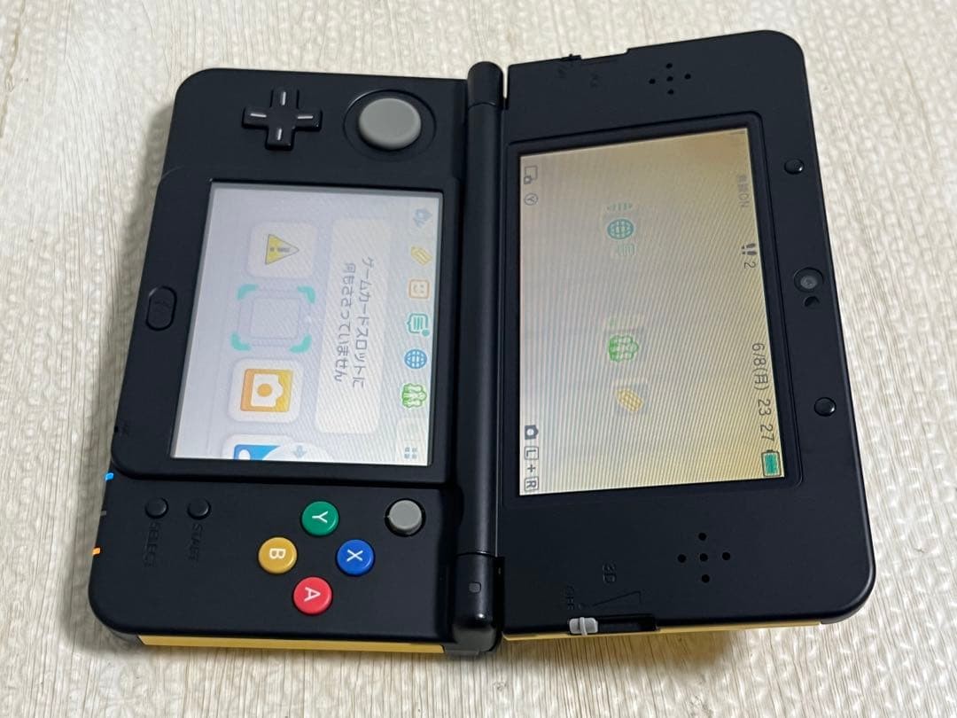 New Nintendo 3DS Black Console Style Japanese Ver Yellow Kisekae face Plate Set