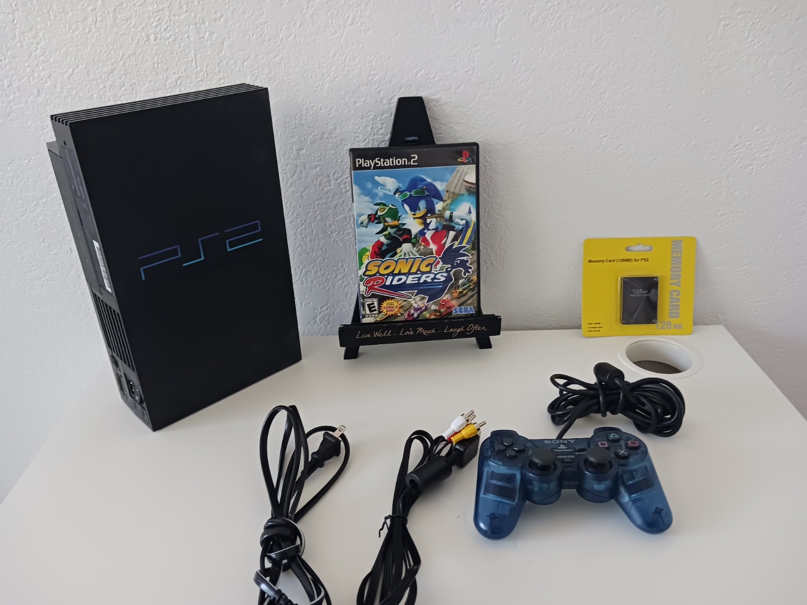 Sony PlayStation 2 Bundle SCPH-35001 + Blue Controller + 128MB Sonic Riders