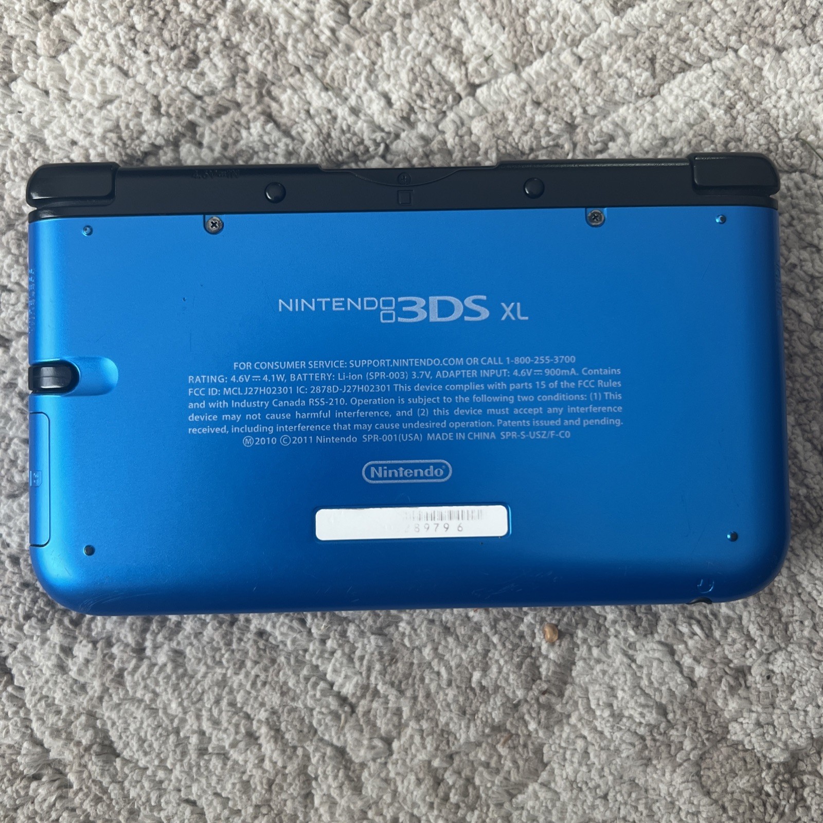 Nintendo 3DS XL Blue Black Handheld Console System Bundle Bag Games Manual WORKS