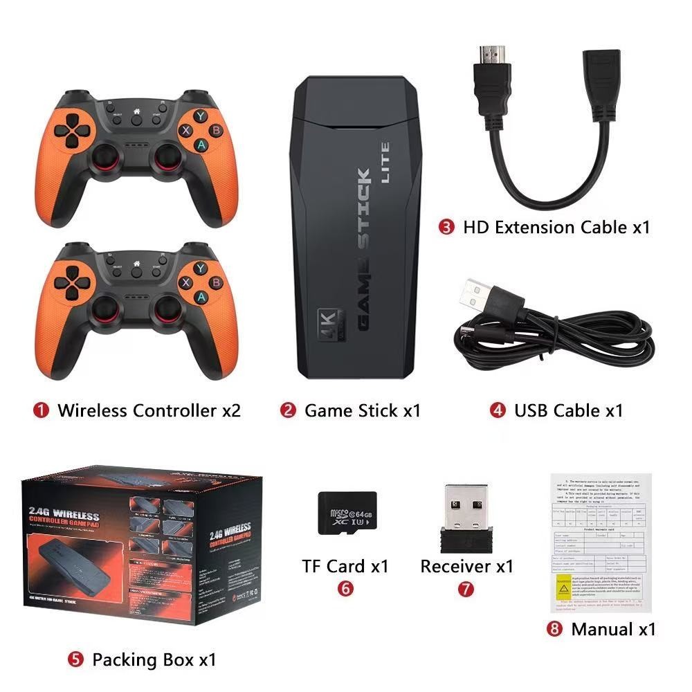 M9 Retro Game Stick, Retro Video Game Console 64GB with Built in 20000+ Retro