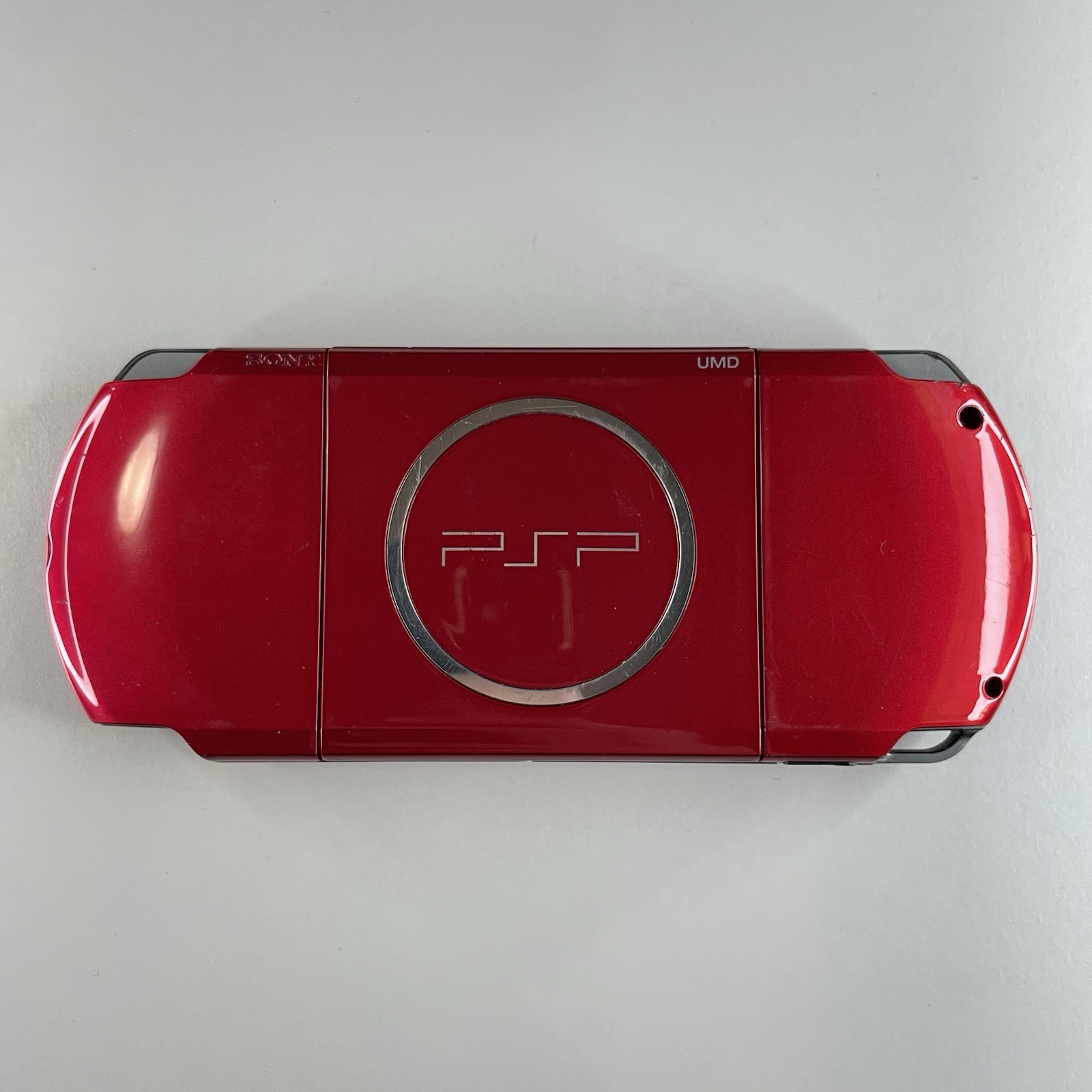 Sony PSP 3000 Handheld Console Lot – Silver & Red – Parts or Repair