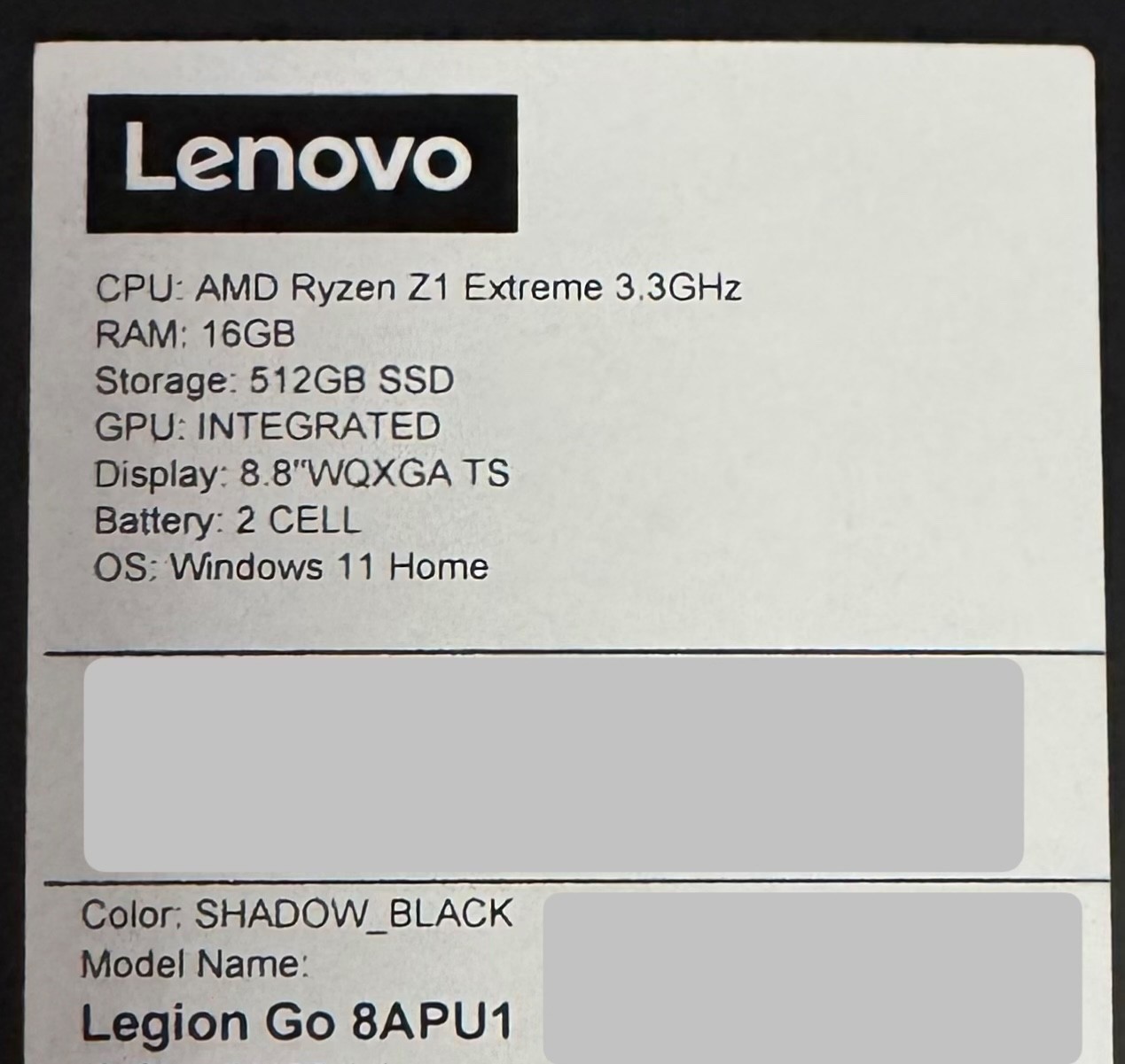 Lenovo Legion Go 512GB SSD, AMD Ryzen Z1 Extreme, 16GB RAM Excellent Condition!!
