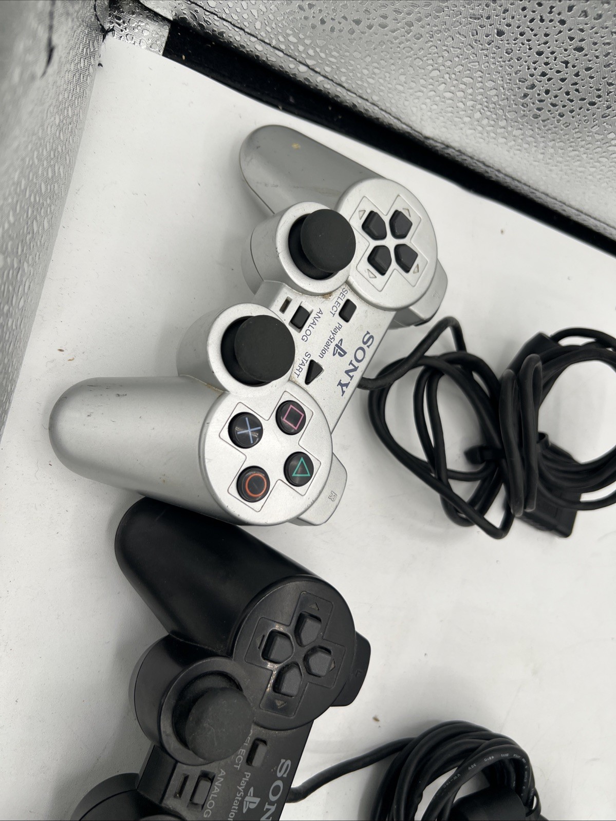 Sony PS2 Slim Silver Console Bundle – Console/5 Games/3 Controller/Cables