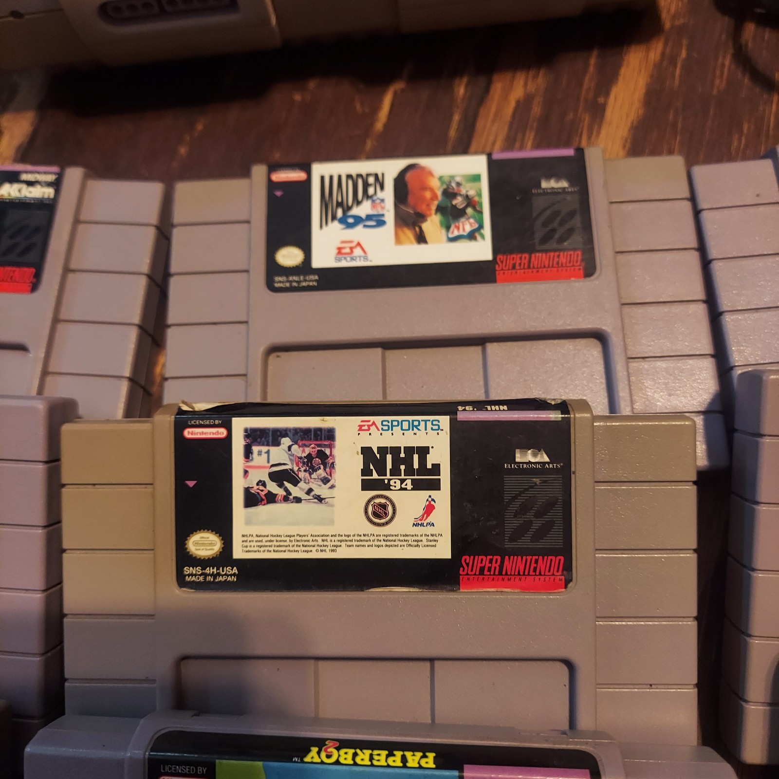 Super Nintendo SNES Console System SNS-001 Bundle With Controller & 10 Games Lot