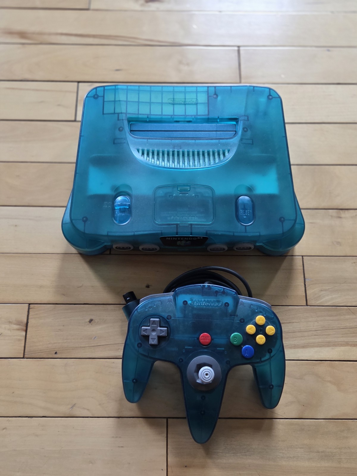 Nintendo 64 N64 Funtastic Ice Blue Console w/ OEM Controller only