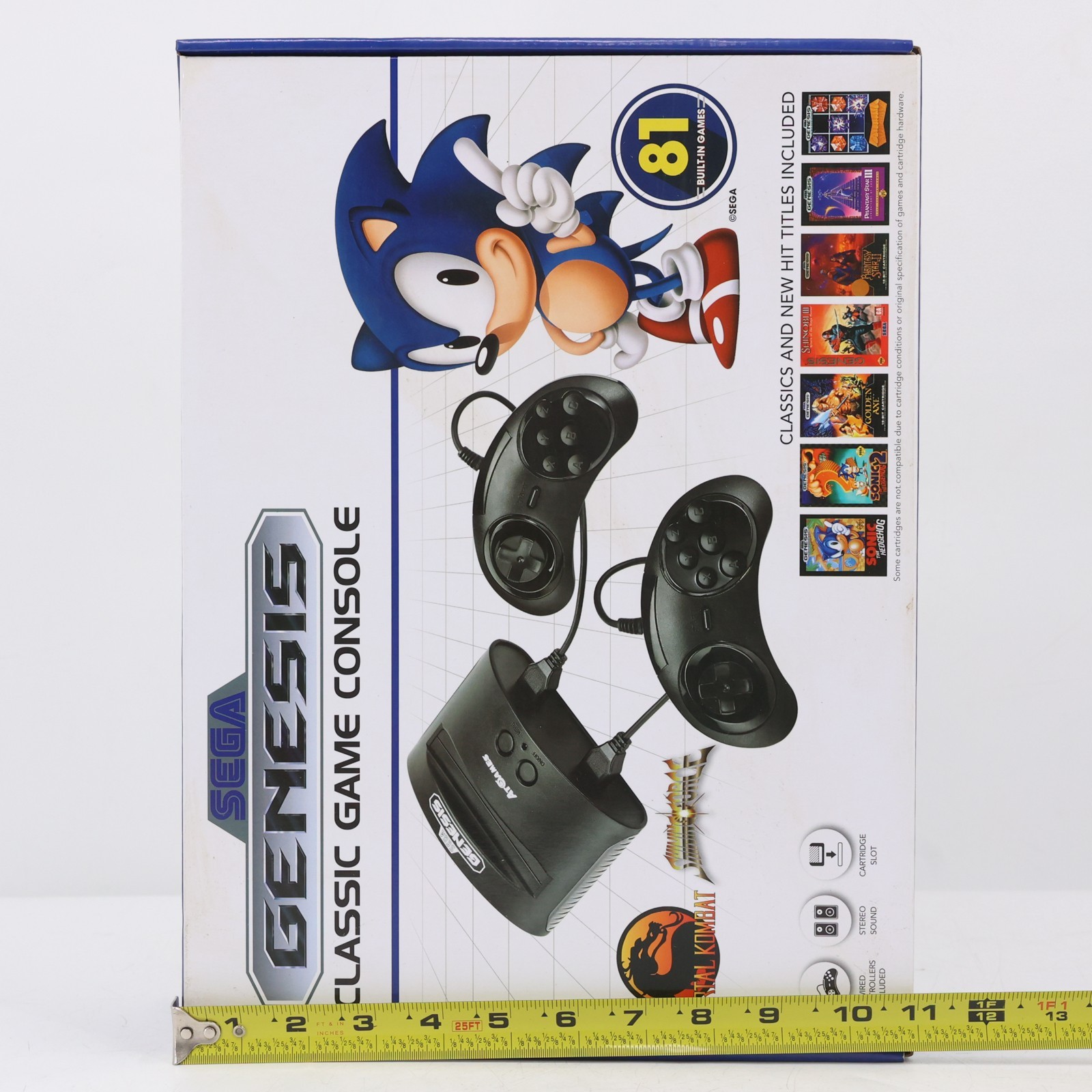 AtGames Sega Genesis Classic Game Console 81 Built-in Games Wired Controllers