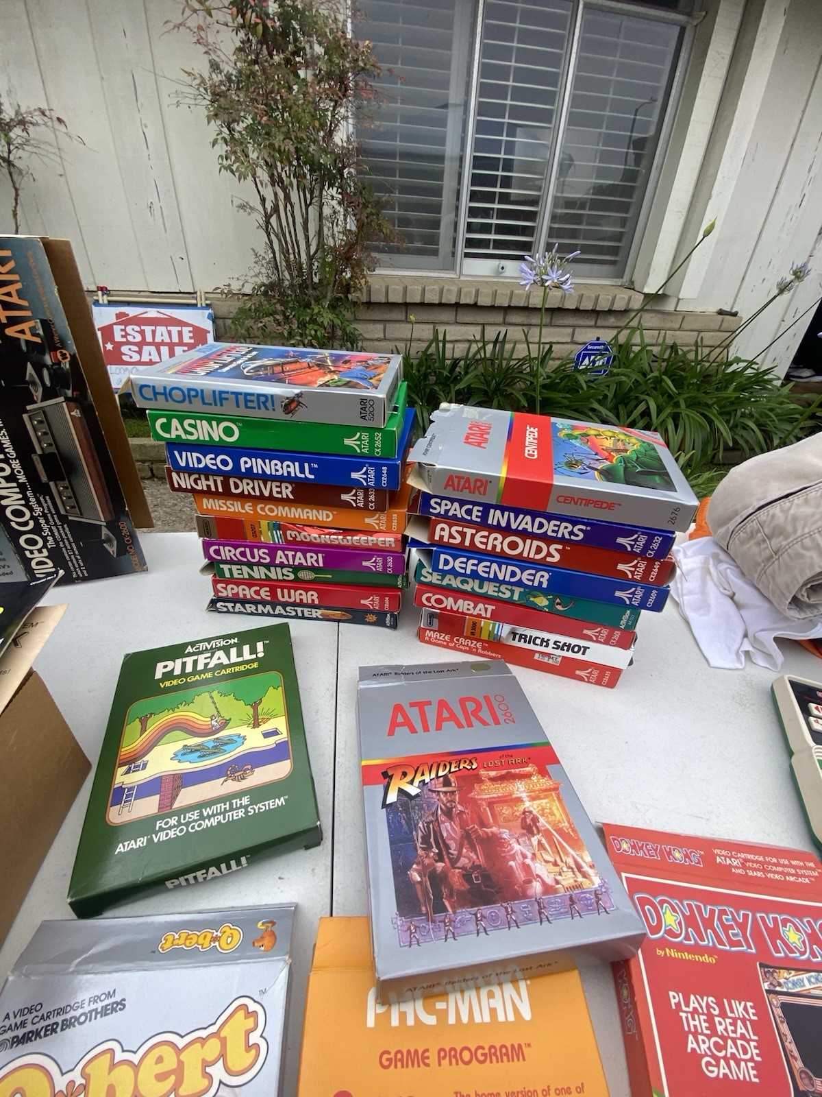 Vintage Atari CX-2600A Console Video Computer System W/ Box And Games