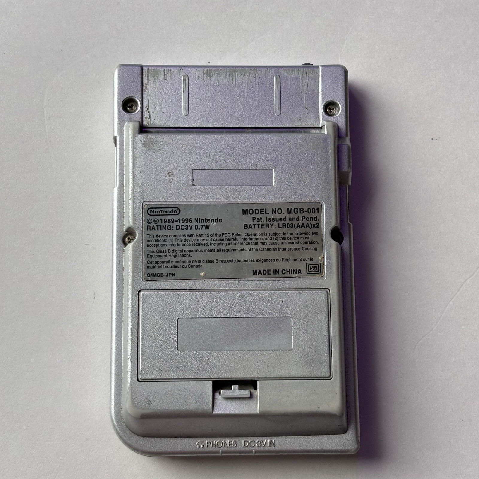 Nintendo Game Boy Pocket Silver With Dr Mario Tested Works