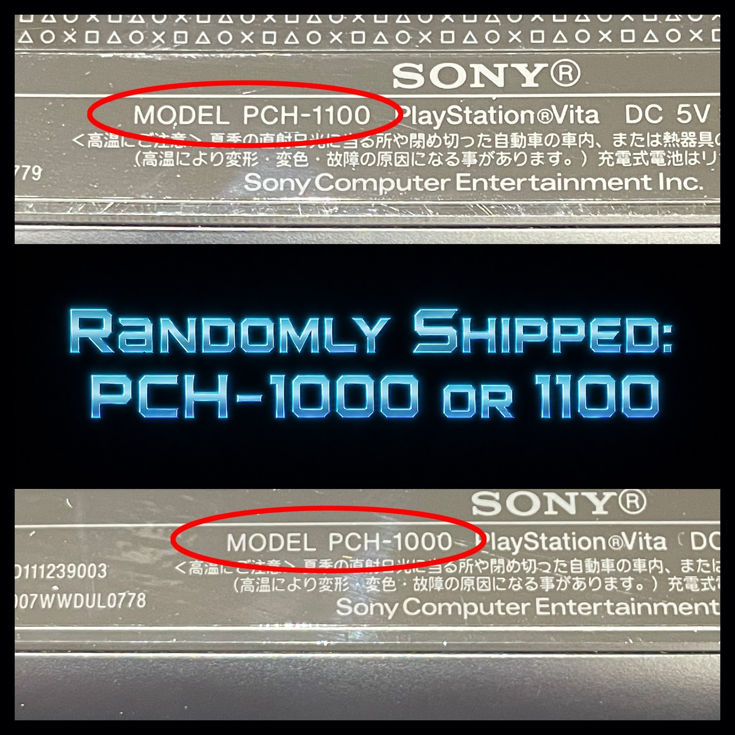 PS Vita Fat 1000 1100 OLED Crystal Black Console USB Charger Select Memory Card