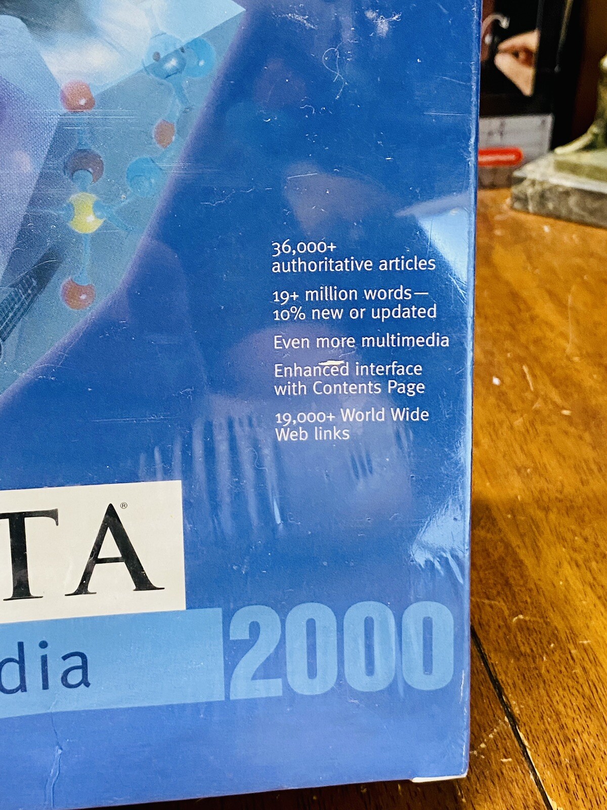 NEW SEALED RARE Microsoft Encarta 2000 Encyclopedia Retail Big Box Windows