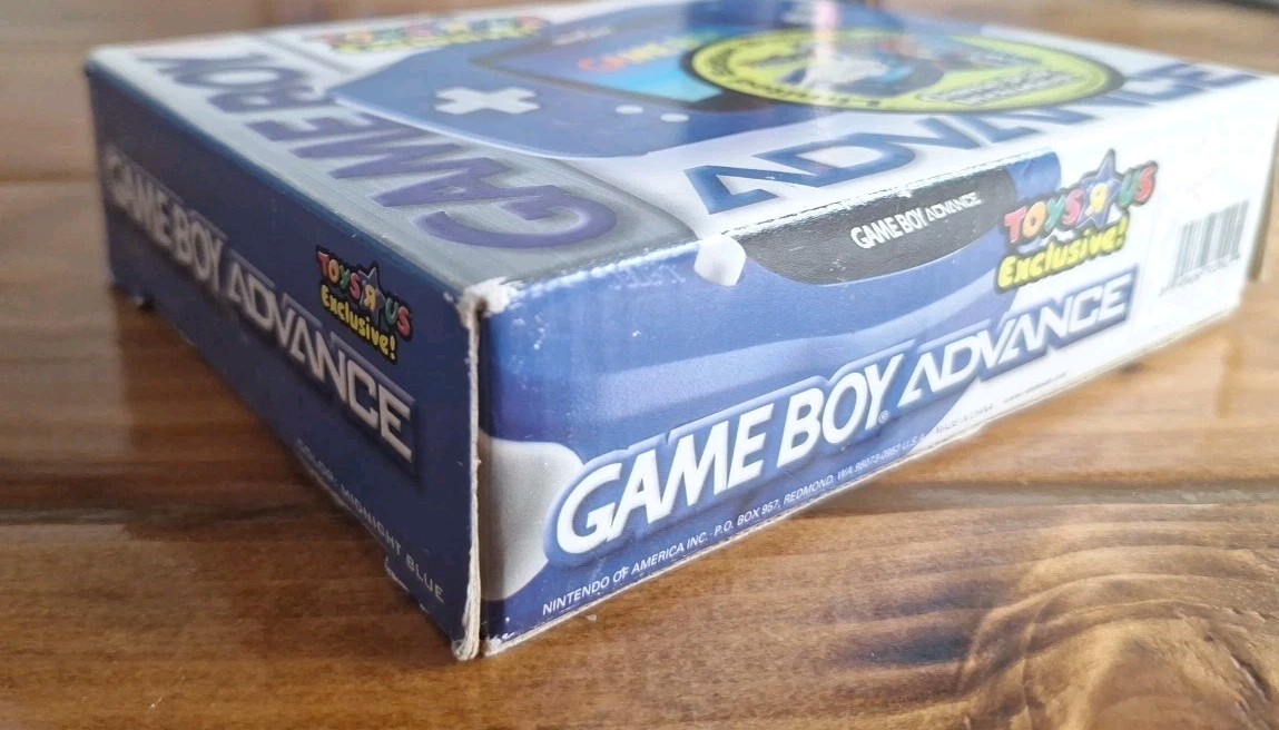 Midnight Blue Gameboy Advance Complete CIB Toys R Us Exclusive Super Mario Kart